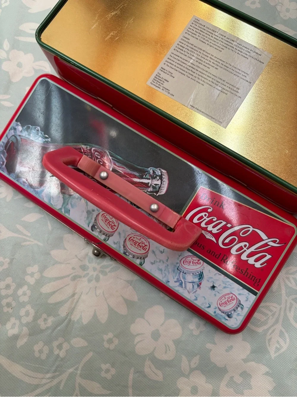 Coca Cola Red Metal Pencil Case